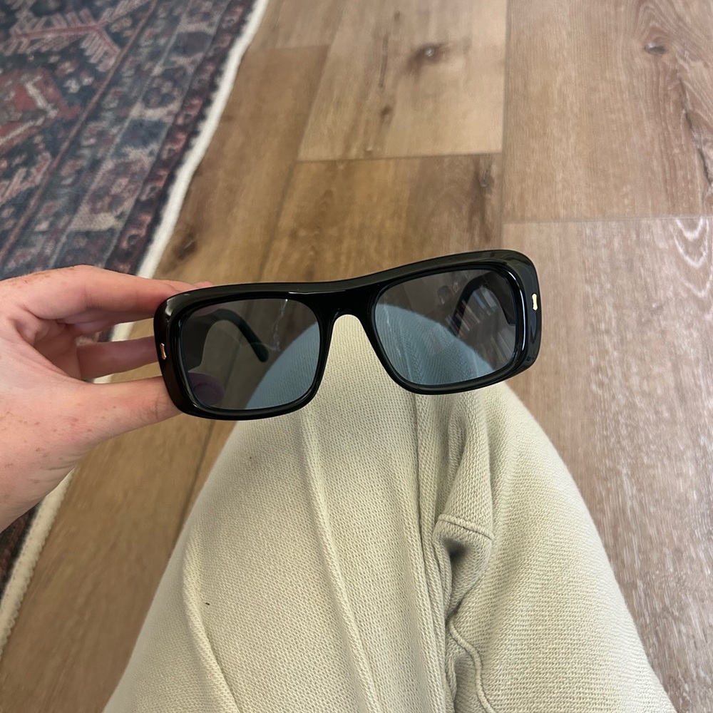 Stylish Blue Tinted Black Sunglasses